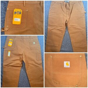 Carhartt Mens Loose Fit Firm Duck Double Front Work Utility Pants Sz 48x32 NEW